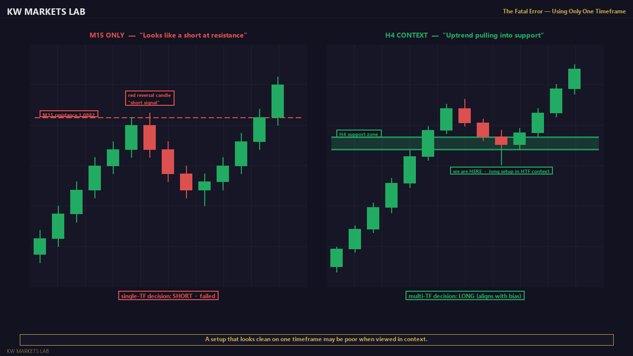 The Fatal Error: Using Only One Timeframe