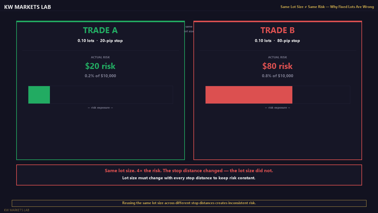 Same Lot Size, Different Risk