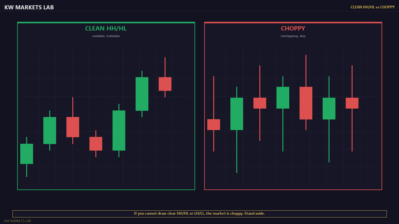 Clean HH/HL vs Choppy Structure